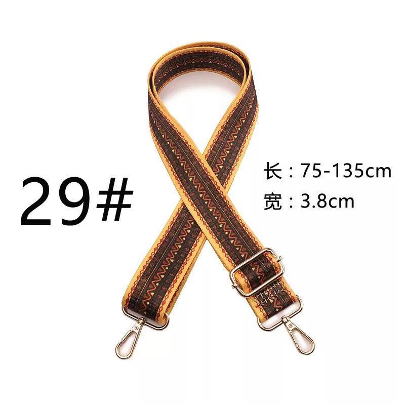 Adjustable strap for women's bag National wind colours Wide shoulder straps Crosswise widened strap Mixed shoulder accessories: 29