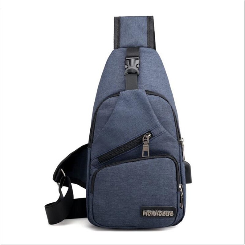 Crossbody Tassen Usb Borst Bag Messenger Bag Lederen Schoudertassen Diagonaal Pakket Back Pack Reizen: blue-stly2