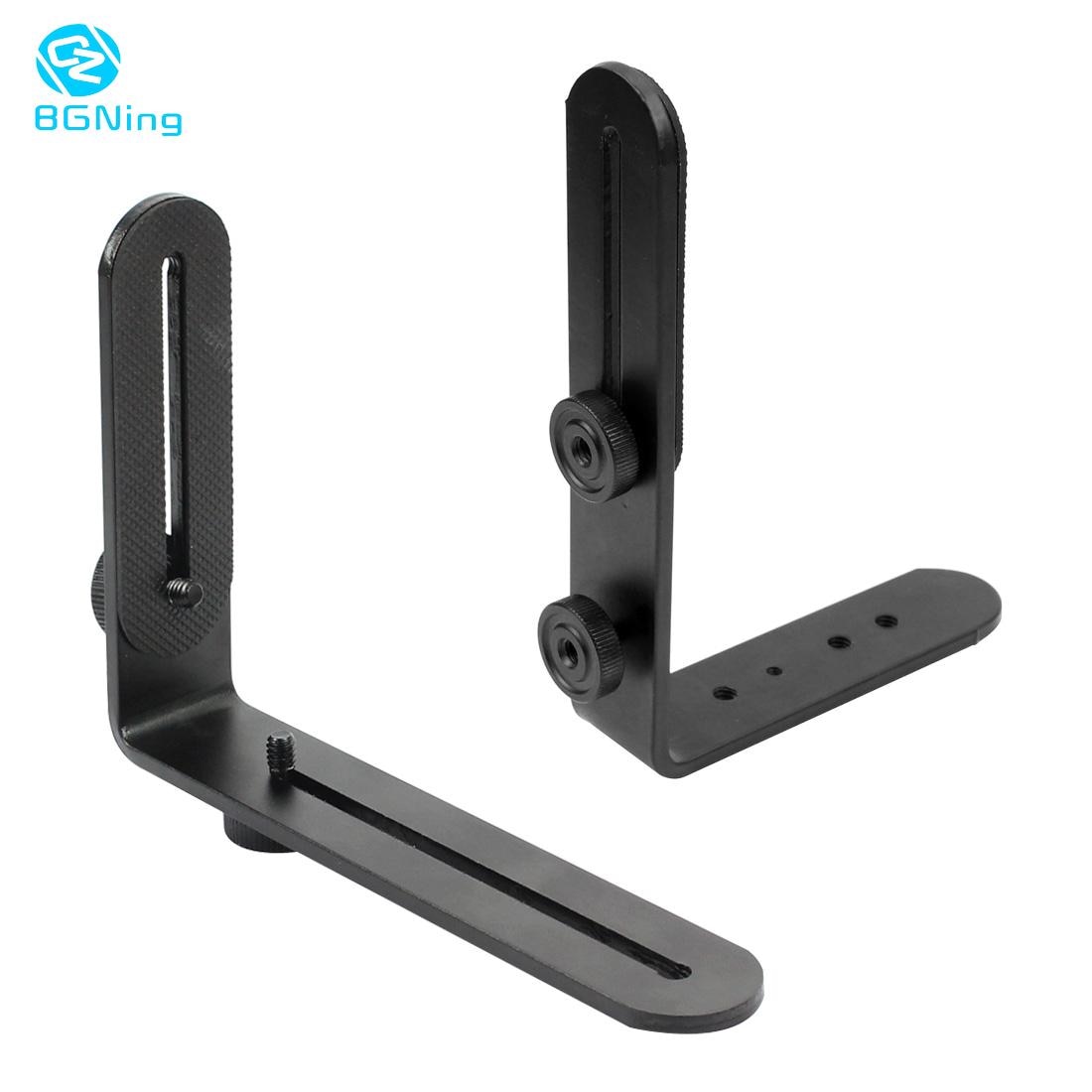 L Type 1/4" Screw Shaped Photography Light Bracket Bilateral Frame Tripod Camera LED Flash Holder For SLR Double L Light Stand