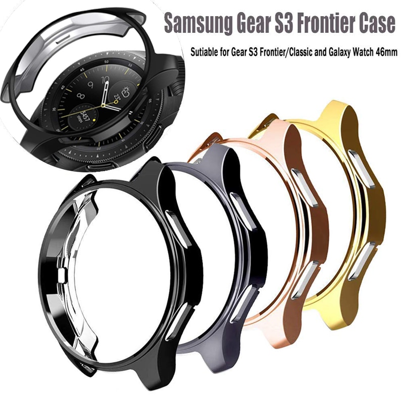 Watch Case for samsung Gear S3 Frontier Galaxy watch 46mm/42mm case TPU plated All-Around protective Cover watch Accessories