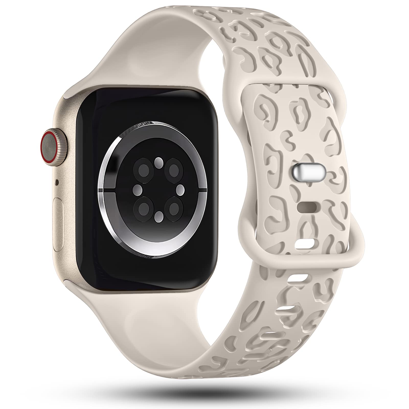 Bracelet en silicone léopard gravé pour Apple Watch Band, 44mm, 40mm, 45mm, 49mm, 41mm, 38mm, 42mm, iWatch Series 7 SE, 3, 6, 8 Ultra