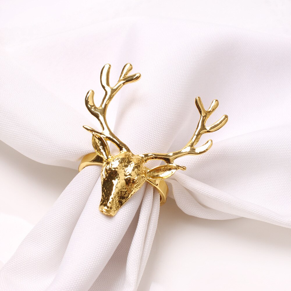 10 stk christmas fawn hode serviettring julebord dekorasjon gevir serviettspenne elg papir serviettring