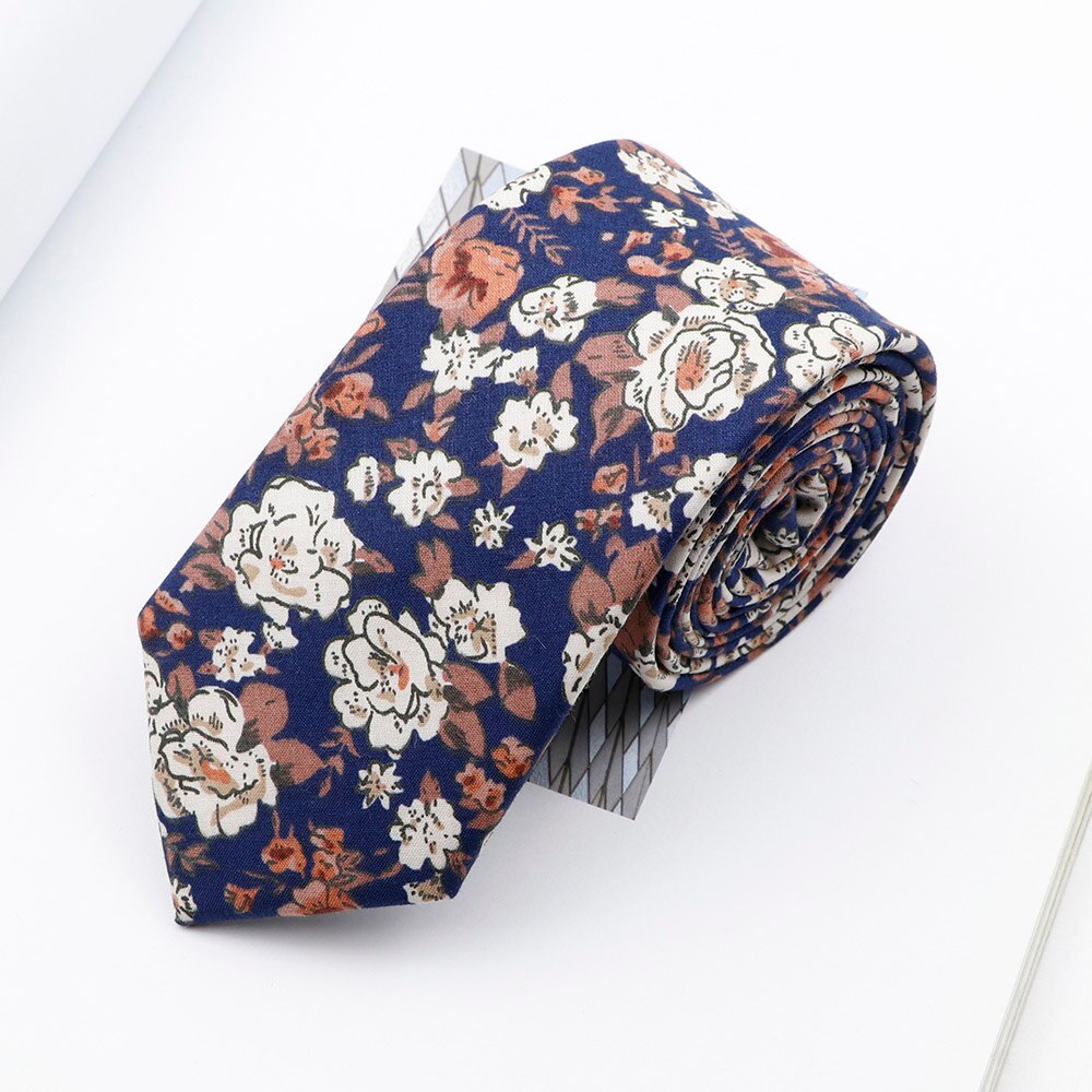 Floral NeckTies For Men Women 6.5CM Casual Cotton Slim Tie Handmade Colourful Flower Wedding Party Gravata Suit Collar