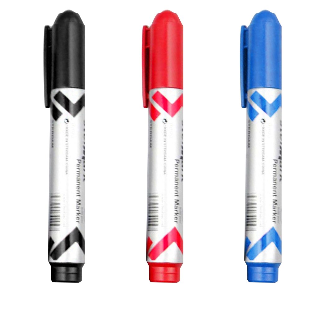 Plastic Single Headed Black Whiteboard Marker Pen Permanent Marker Stationery Supplies