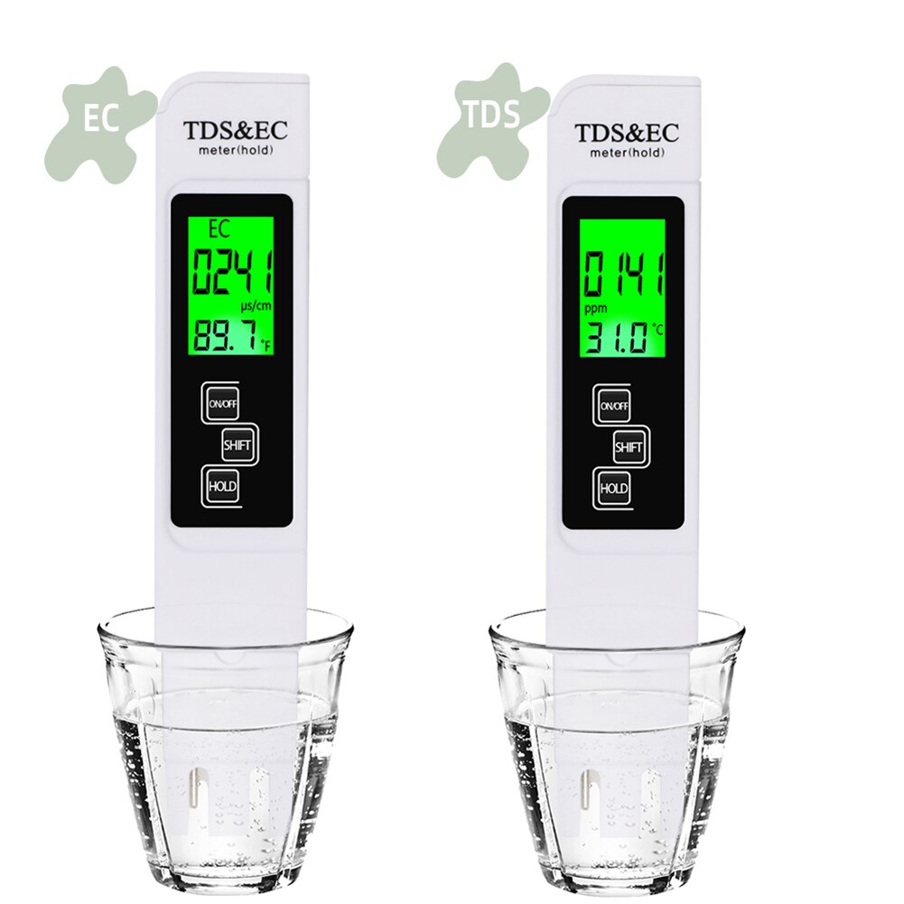Digital Water Test Pen EC TDS Tester PH Meter Water Hardness Instruments Purity Test Tool for Drinking Water Aquariums