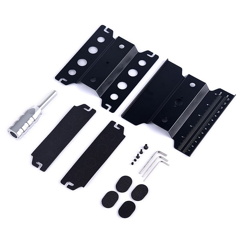 Herramienta de coche RC, soporte de trabajo de elevación, plataforma de montaje, estación de reparación giratoria de 360 grados para coche trepador de Buggy 1/10 1/8: Negro