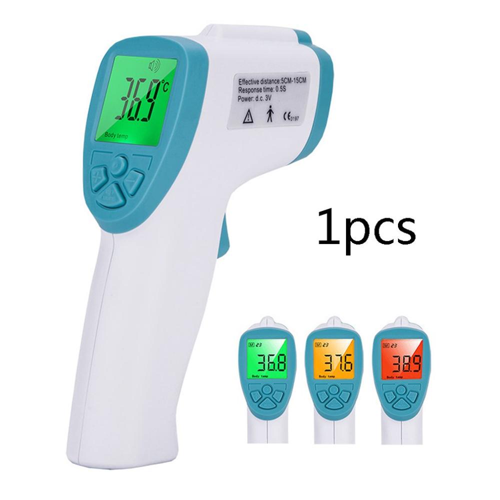 Lcd infrarood voorhoofdthermometer zonder aanraking, digitale thermometer voor volwassenen en kinderen, koortsthermometer, direct afleesbaar afstandsbereik