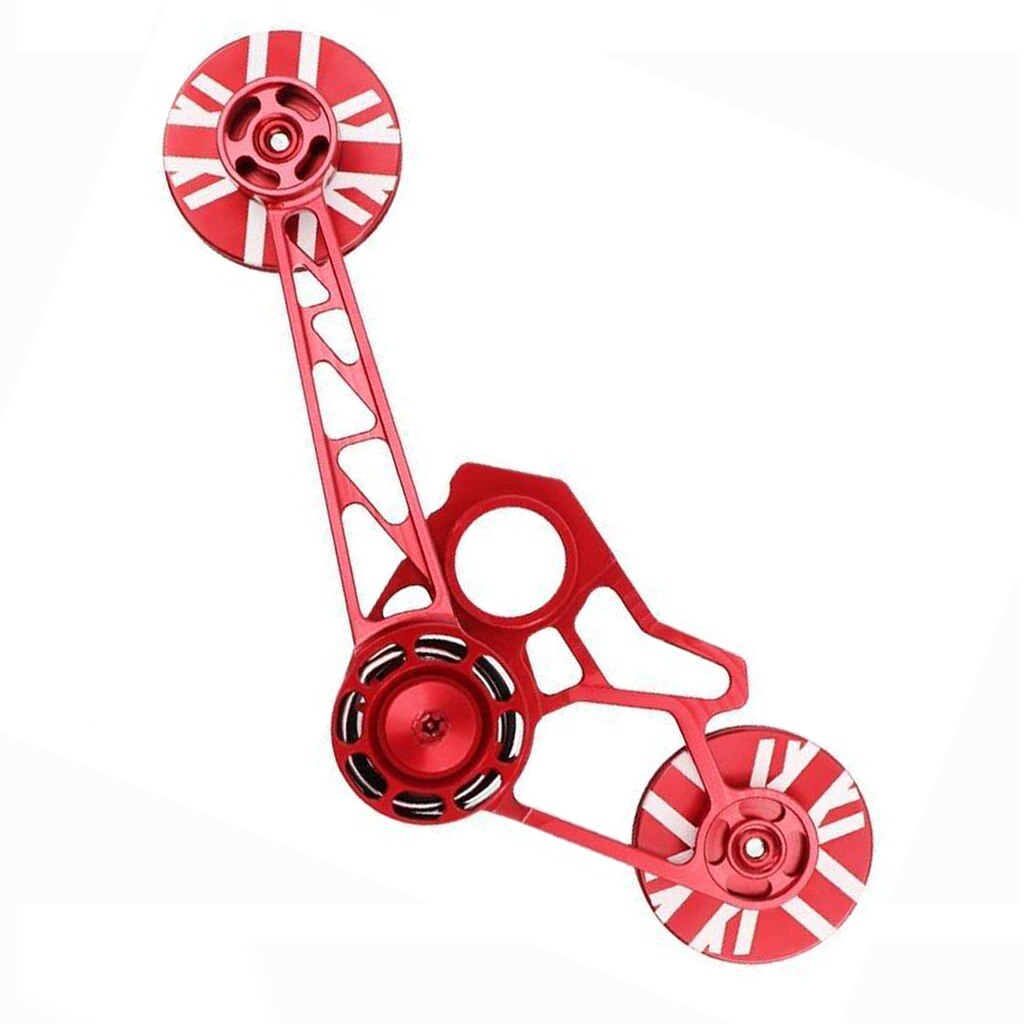 Folding Bike Chain Tensioner Guide 10T Derailleur Adjuster for Brompton: Red