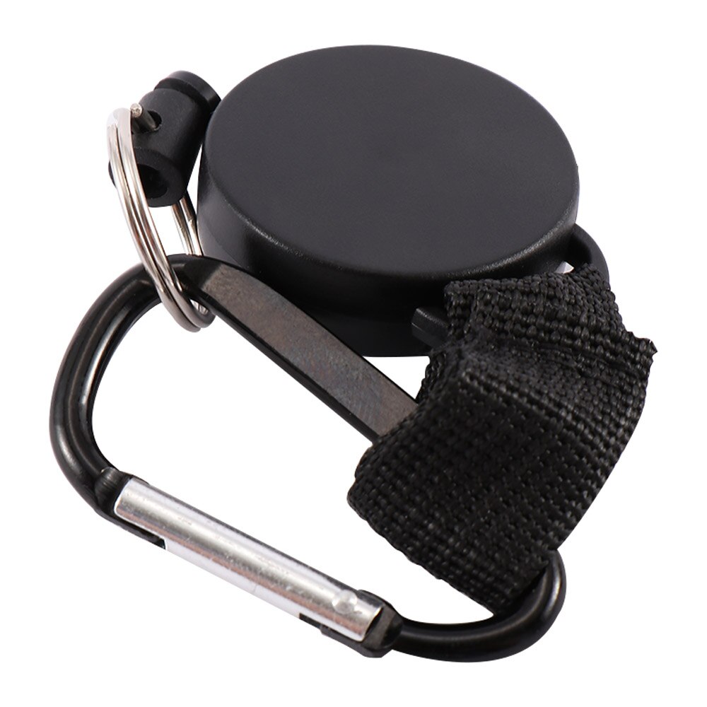 1pcs Retractable Pull Key Ring Chain Belt Clip with Carabiner Reel Card Badge Holder Recoil Extends To 60cm