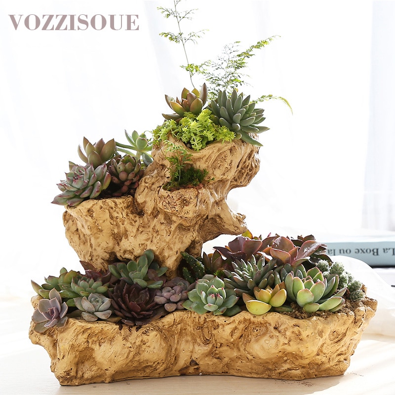 Kinesisk harpiks trærod blomsterpotte indendørs potter til sukkulenter maceta colgante bonsai potte kontor dekoration plante potter