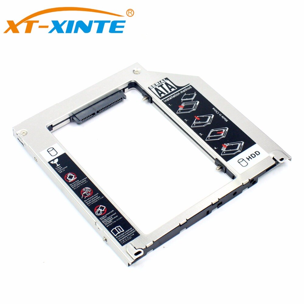 Aluminum 2nd HDD Caddy 9.5mm Optibay SATA 3.0 CD DVD Driver to HDD Case Enclosure for Apple MacBook Pro iMac Laptop