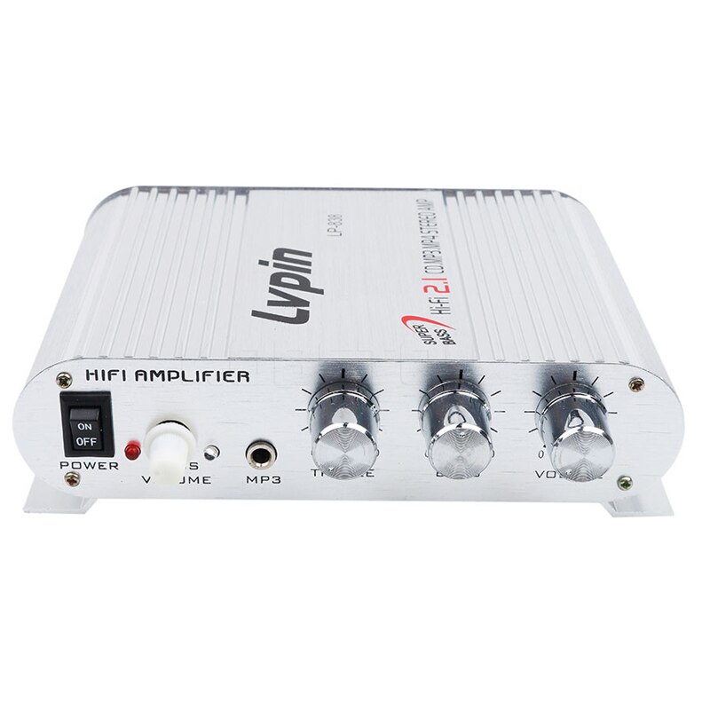 Hi-Fi 2,1 canales de coche amplificador estéreo de graves LP-838 Subwoofer estéreo conectar con reproductor de DVD teléfono 12V amplificadores