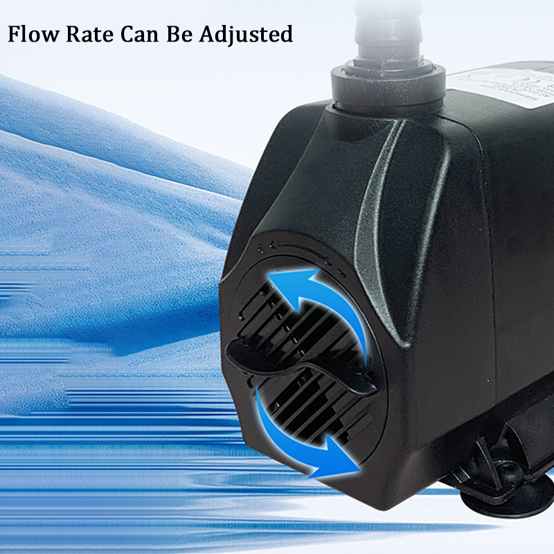 Bomba de água ultra silenciosa, mini ac220v, motor sem escova, submersível, adaptador de bomba de água para aquário, fonte de lago para jardim de tanque de peixes