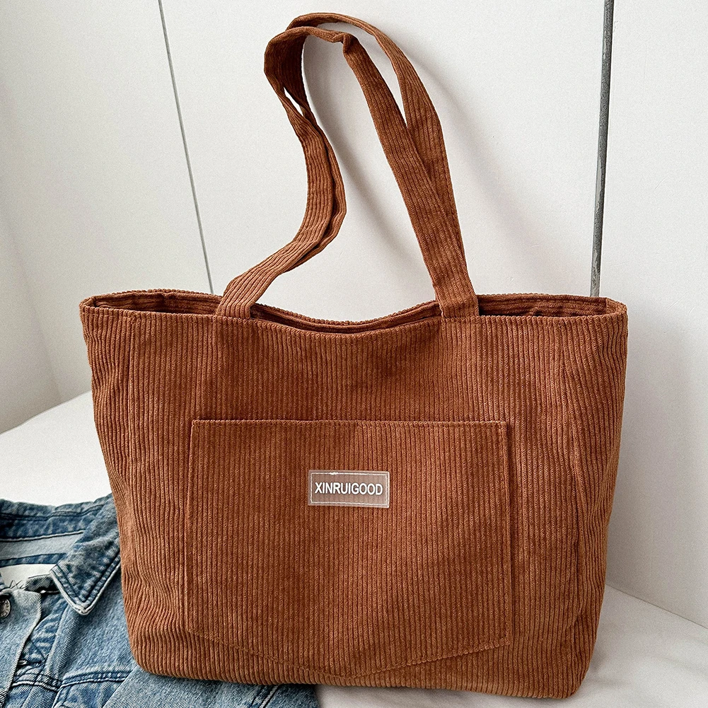 Bolso de mano de PANA con bolsillos para mujer, bolsa de Hobos sólida, bolsa de compras informal para el trabajo escolar, compras: Castaño