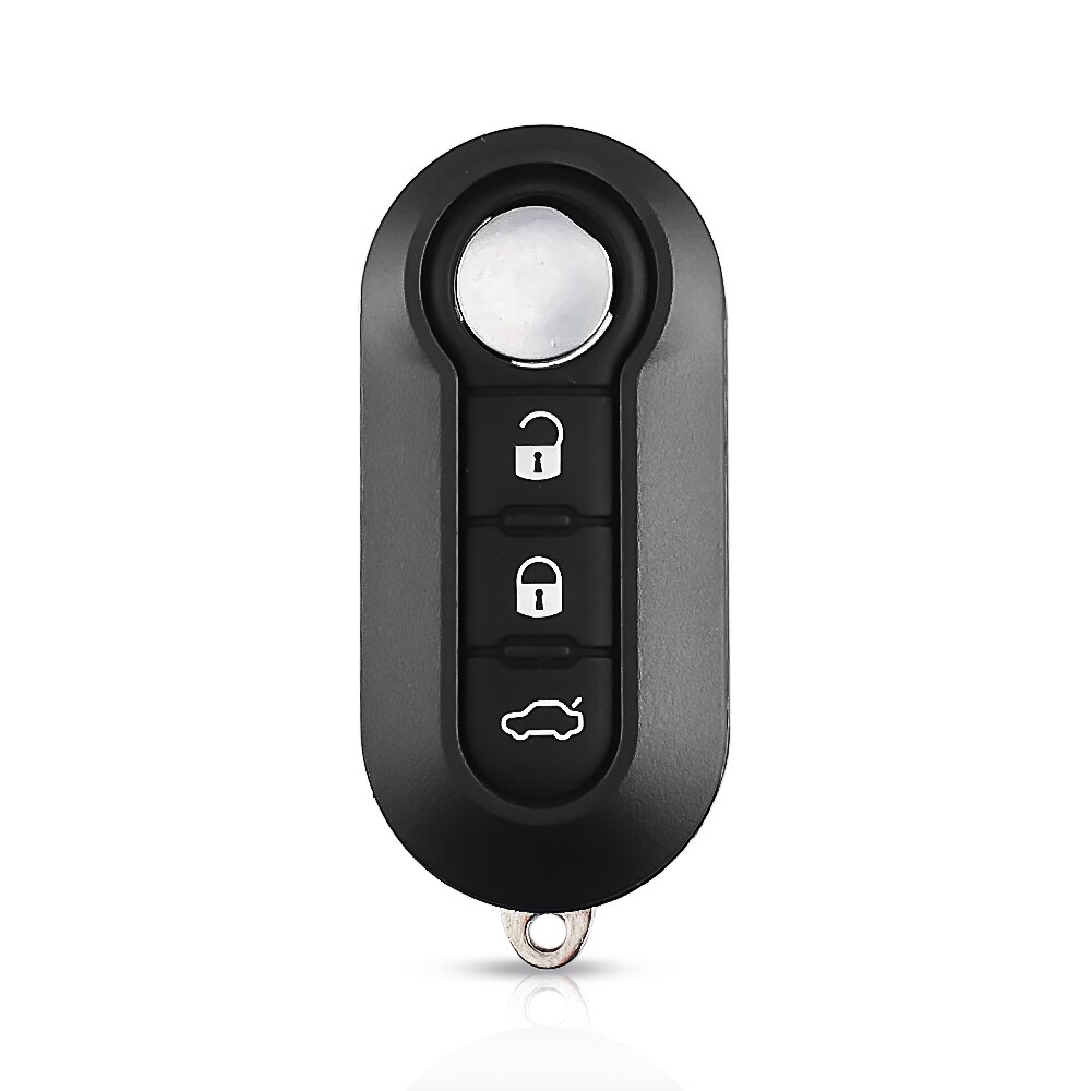 KEYYOU Auto Schlüssel Ersatz Für FIAT 500 Panda Punto Bravo Ducato Stilo mit 3 Taste Fall Fob SIP22 Klinge Folding auto Schlüssel Shell: For Fiat / black 2
