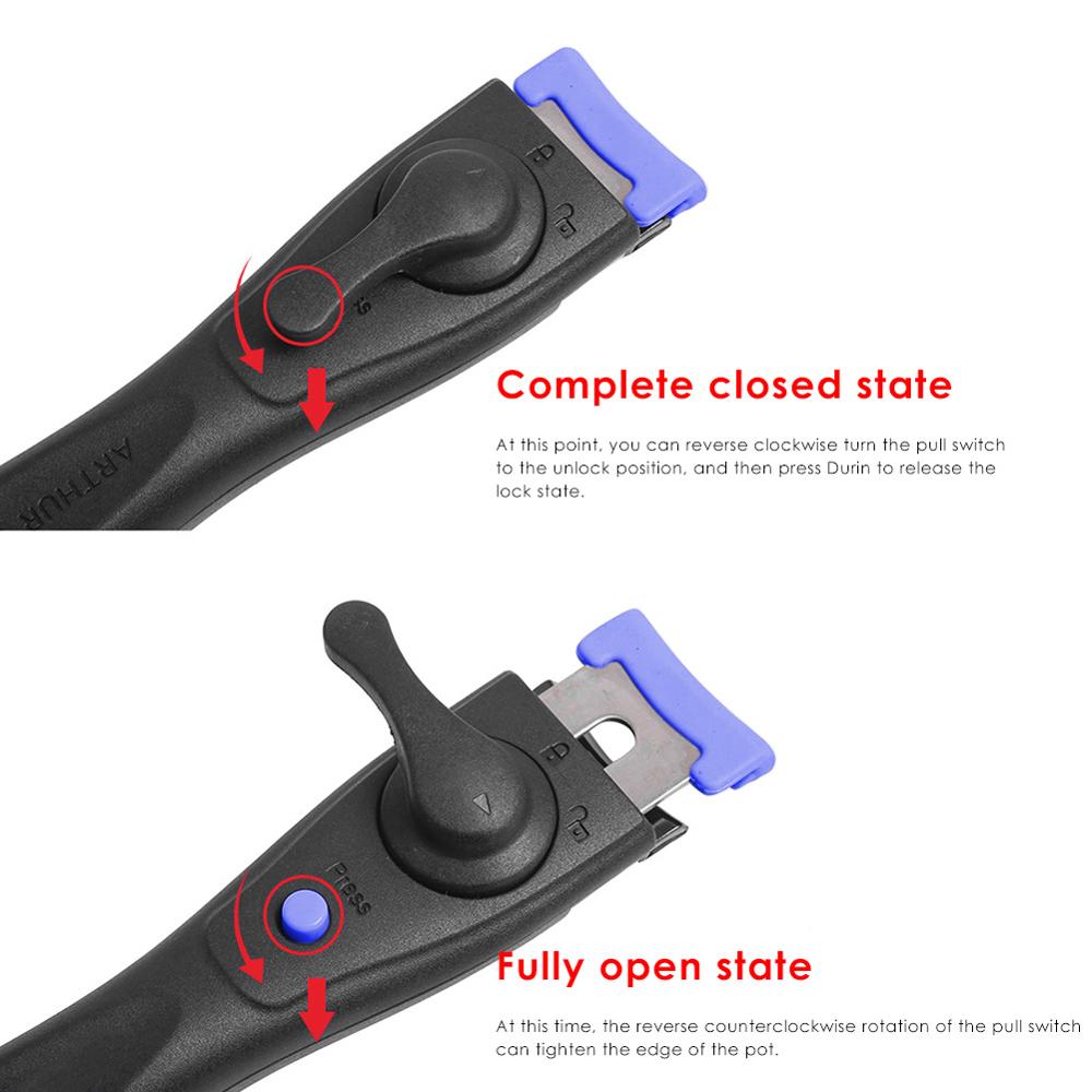 Rimovibile Staccabile padella Pentola Manico Smontabile presa clip Maniglia per la Cucina Frittura padella Morsetto Tavola tutto'aperto Strumenti navata di Goccia