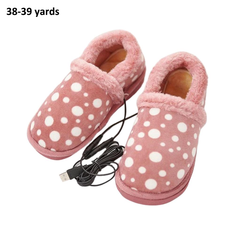 Plüsch Heizung Hausschuhe USB Aufladbare Waschbar Winter Pantoffel Hause Liefert Fuß Wärmer Schuhe Für Kalte Winter