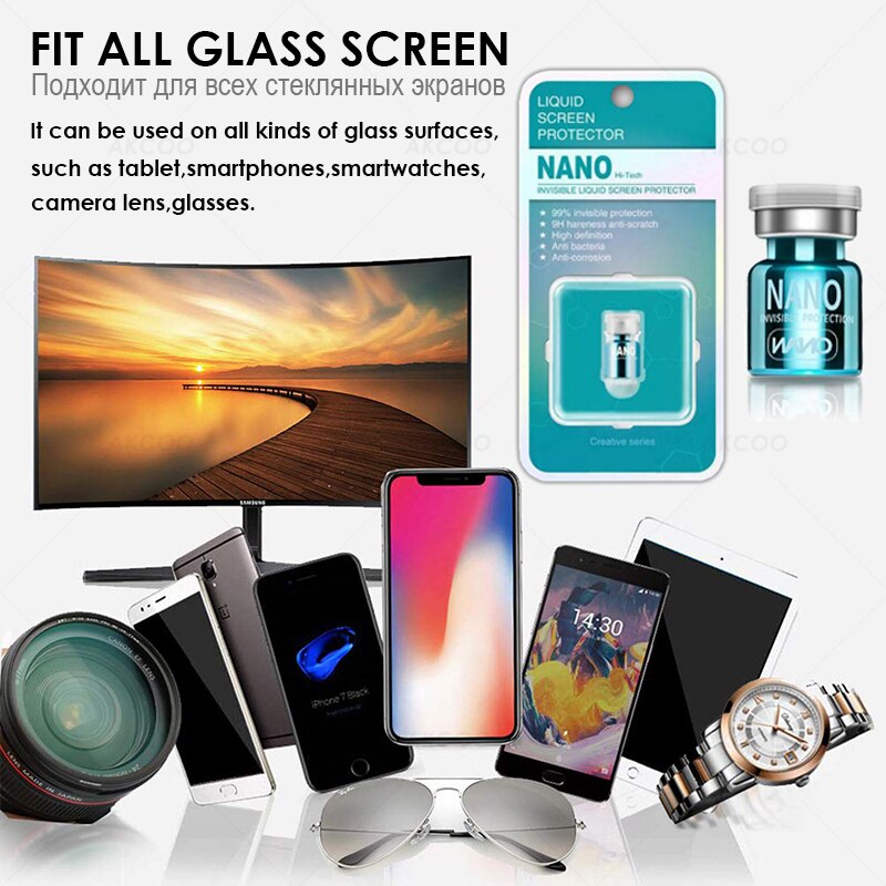 Akcoo Original Nano Liquid Screen Protector for iPad mini 4 film with oleophobic coating for iPad pro iPhone 6 7 8 XR XS tablet
