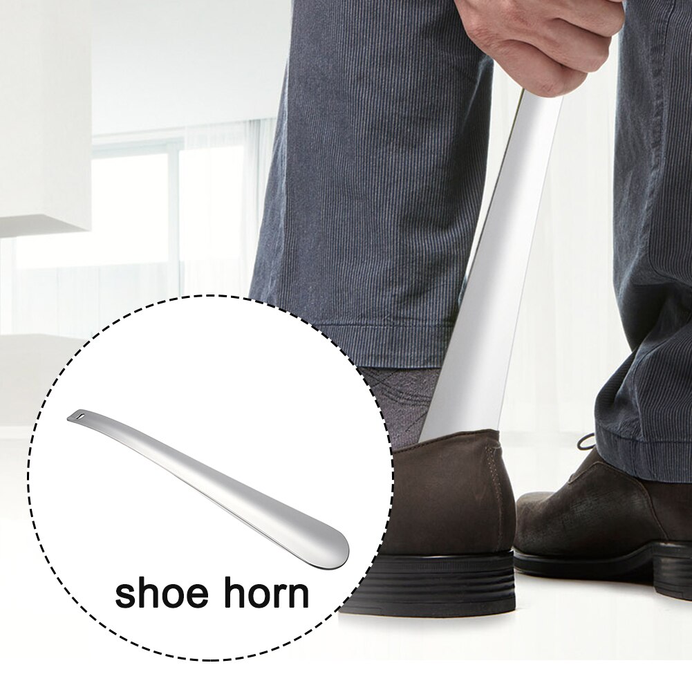 30cm High Heel Shoe Horn Home Lifter Aid Stick Lazy Kids Adults Helper Thickened Long Leather Shoes Stainless Steel