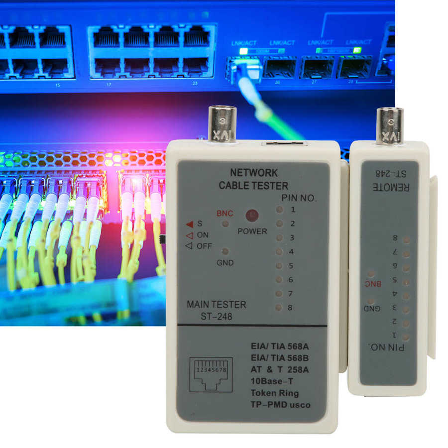 Coaxial Cable Tester Automatic Scanning Mode RJ45/RJ12/RJ11 Cable Tester Finding Tool for network quick test