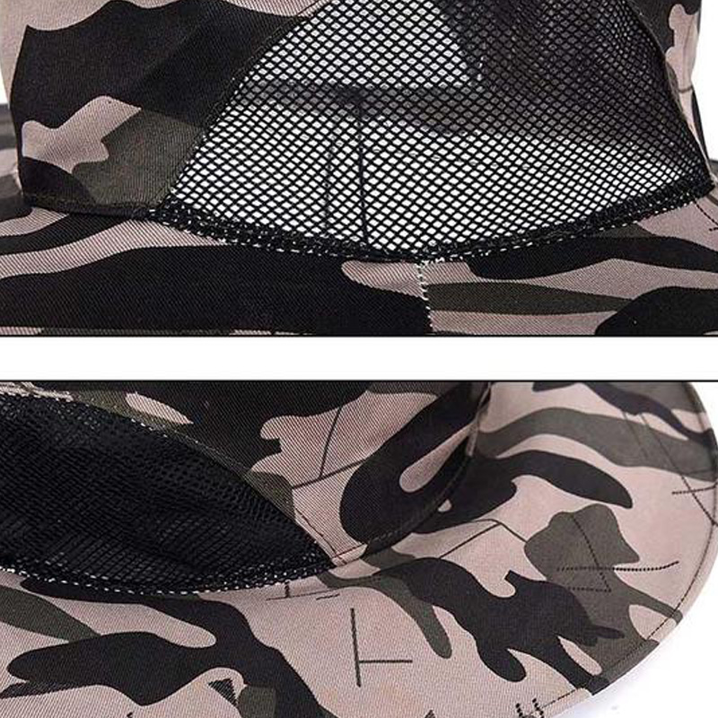 Camouflage Vissen Hoed Bijenteelt Insecten Klamboe Preventie Cap Mesh Vissen Cap Outdoor Zonnescherm Lone Hals Hoofd Cover Tr