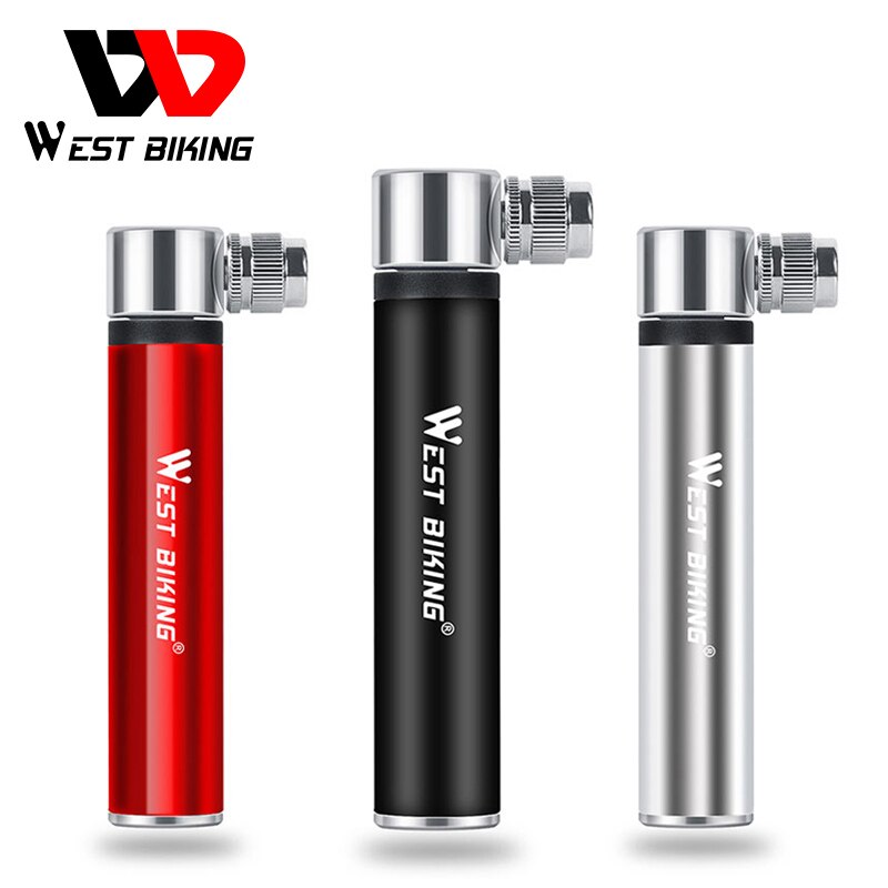 WEST BIKING Mini Bicycle Pump Tire Air Inflator Schrader Presta Valve Ball Needle Hose MTB Accessories Portable Hand Bike Pump