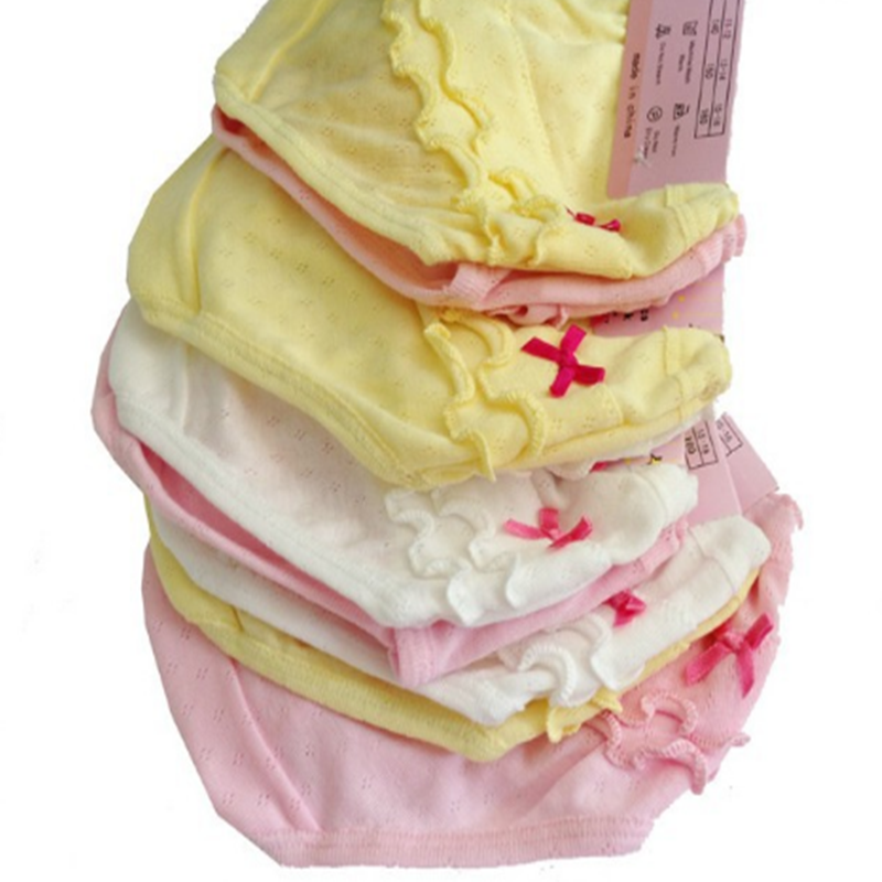 Cuecas infantil de algodão respirável, roupa íntima para bebês de 1 a 7 anos