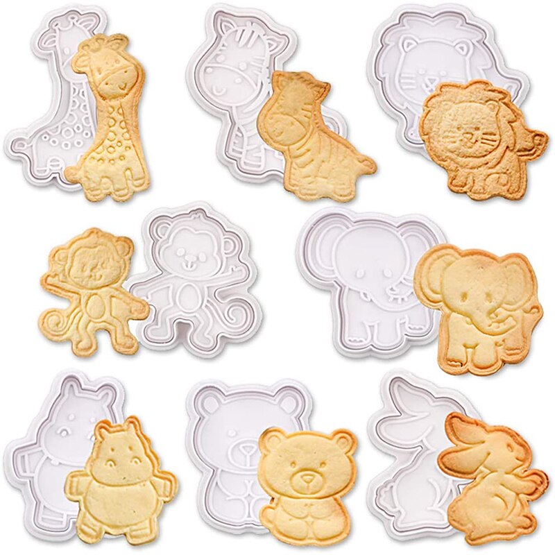 4 Teile/satz Ebene Kunststoff Keks Schimmel DIY Küche Kuchen Dekorieren Werkzeuge Cookie Cutter Stempel Fondant Embosser Sterben