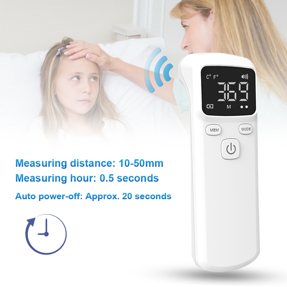 Non-contacting Touchless IR Infrared Sensor Forehead Body Digital Thermometer Temperature Measurement LCD Digital Display Unit