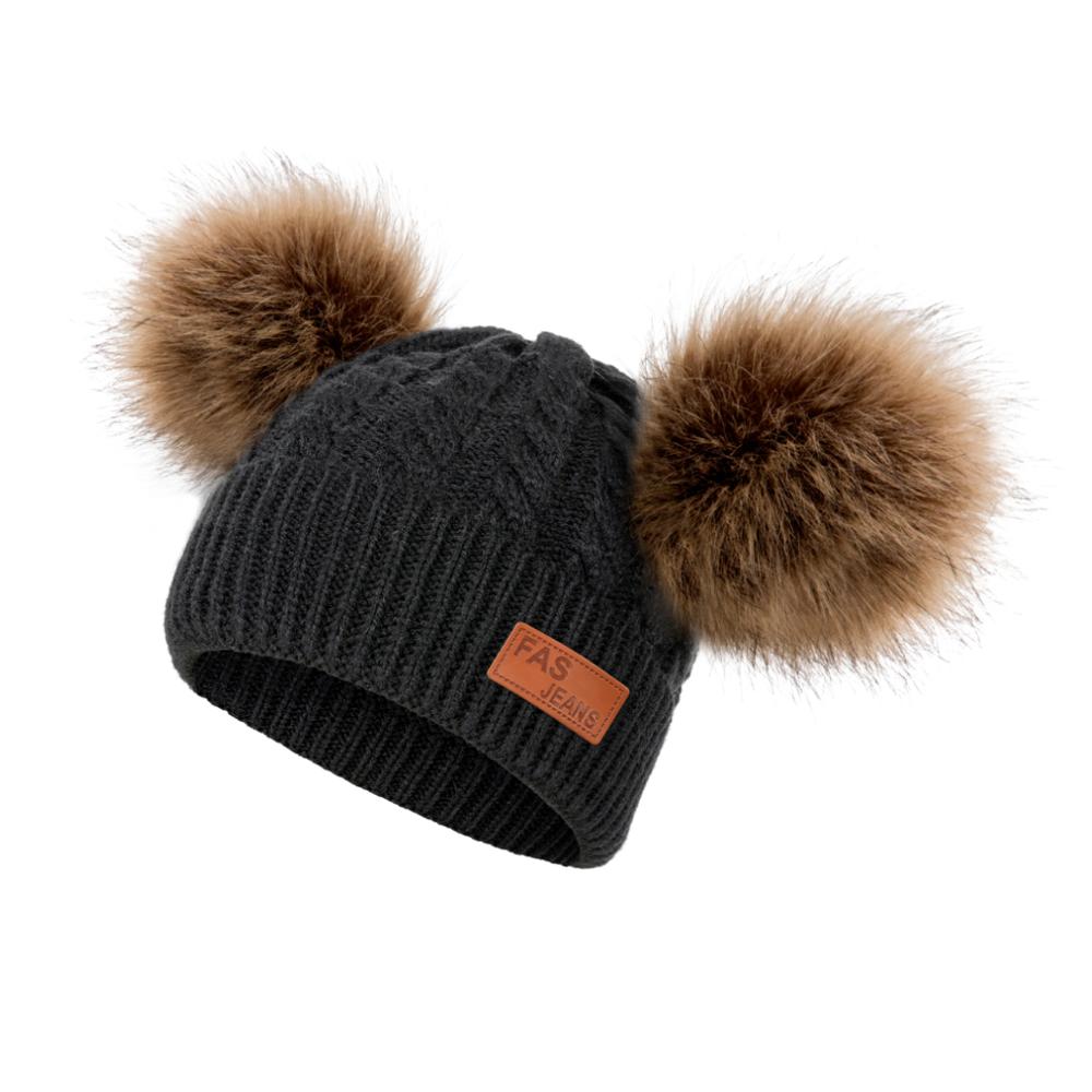 Pompom Baby Winter Hat For Girls Boys Knitted Warm Cap Hat Casual Beanies Kids Winter Hat Children Knitted Cute Baby Cap Unisex