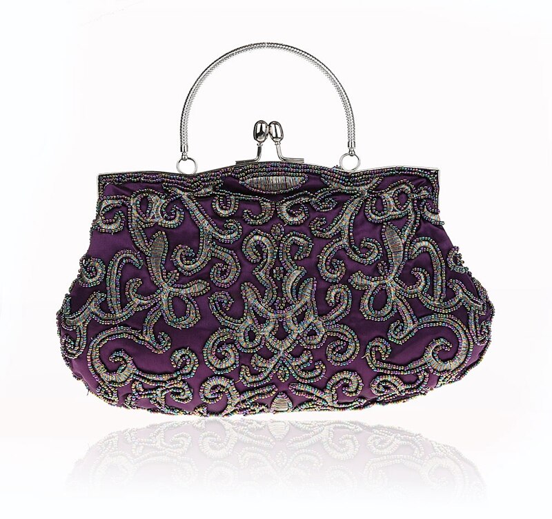 100% Hand made Luxe Dag Clutch Vrouwen Purse Paars keten Dame Avondtasje voor Party Bridal Wedding Zwart Bolsa Feminina