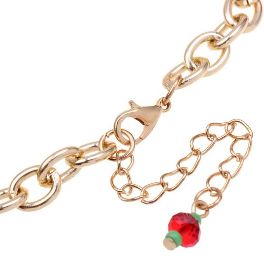 Albero di natale Del Braccialetto Santa Della Catena Del Pendente Del Braccialetto Delle Donne Dei Monili del Partito Del Regalo Di Natale Dei Braccialetti per le donne di Fascino Della Catena bretelle