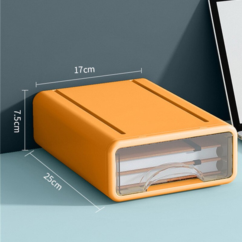 Desktop Drawer Organizer Storage Box Mini Cosmetic Makeup Organizing Container Plastic Jewelry Storage Case Sundries Organizer: Orange