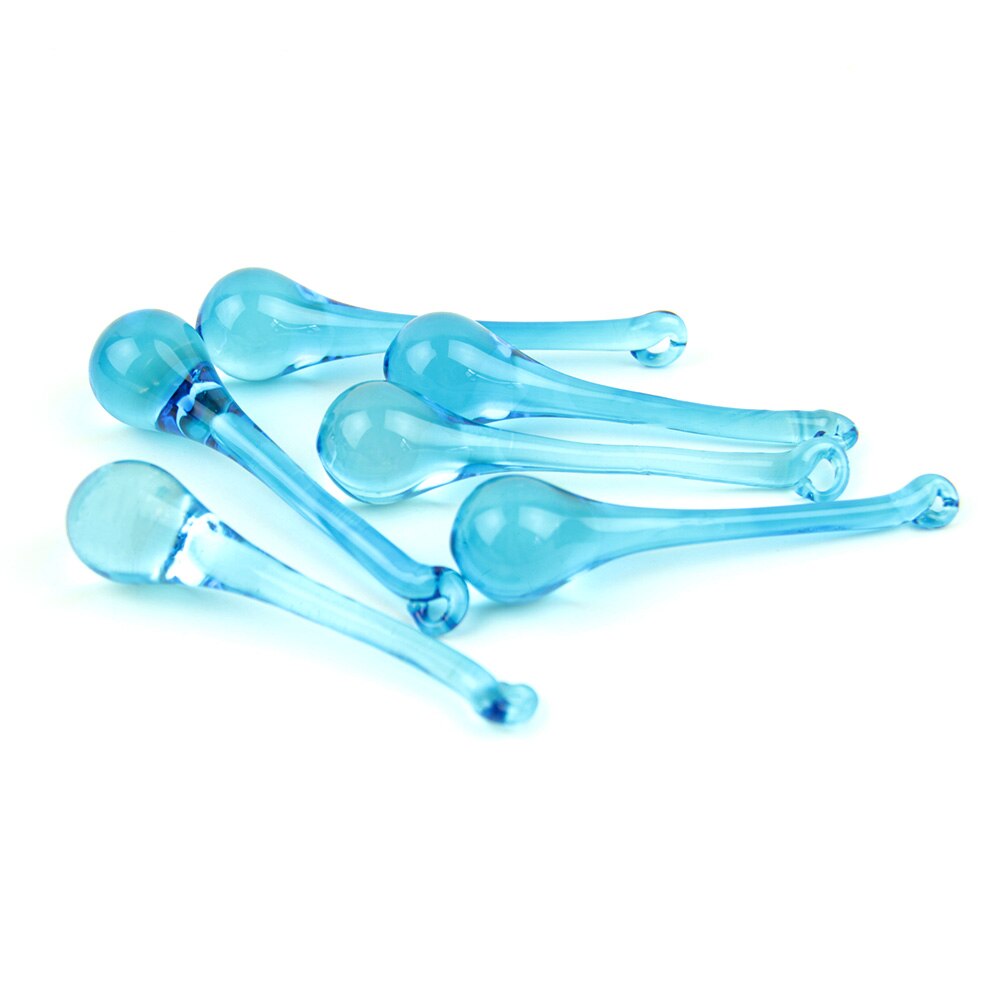 16x6 0Mm/20X80Mm 10 Stuks Veelkleurige Regendruppels Kristallen Kroonluchter Onderdelen Lamp Glas Opknoping Hangers Kralen gordijn Accessoires: aquamarine / 16x60mm 10pcs