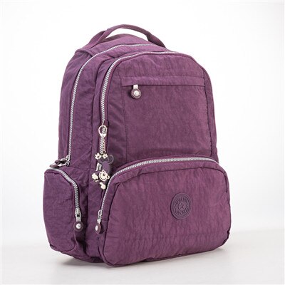 Tegaote Rugzak Vrouwen School Rugzak Voor Tiener Meisje Mochila Escolar Toevallige Nylon Reistas Rugzak Voor Laptop Sleutelhanger: purple