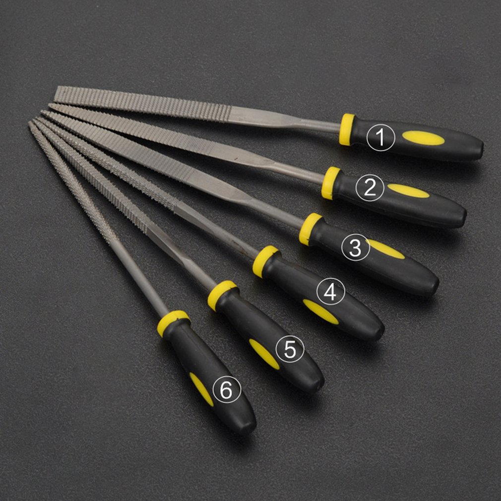 Mini Assorted Hand File Wood Rasp Set with Rubber Handlefor Wood, Metal, Leather, Fixing Chipped Glass & Ceramics