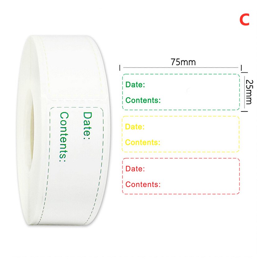 150Pcs/Roll Kitchen Sticker Refrigerator Freezer Food Storage Date Content Label: C