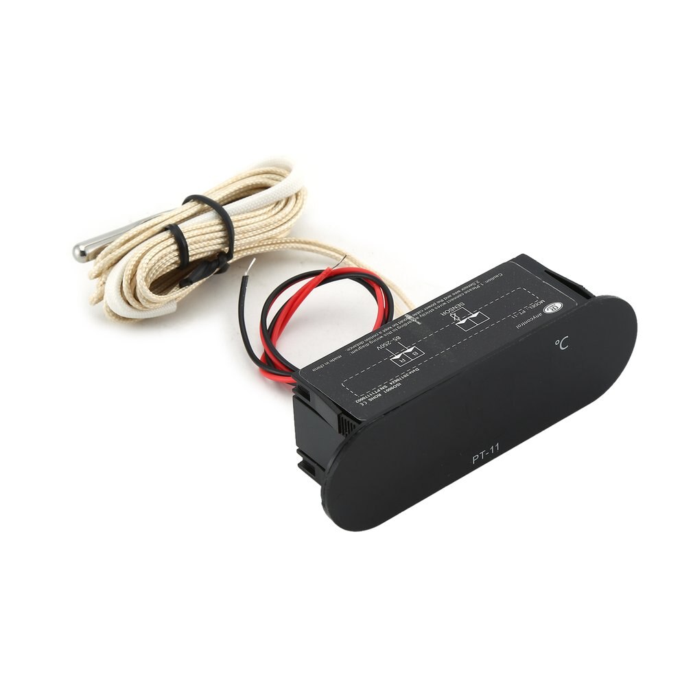 Mini LCD Digital Thermometer 12V Indoor Enbedded Digital Electronic Temp Meter Tester Fridge Gauge with Temperature Sensor