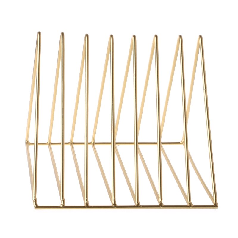 Hjemmekontor jern opbevaring bog magasin holder bord multifunktion arrangør moderne kunstnerisk geometrisk dekoration