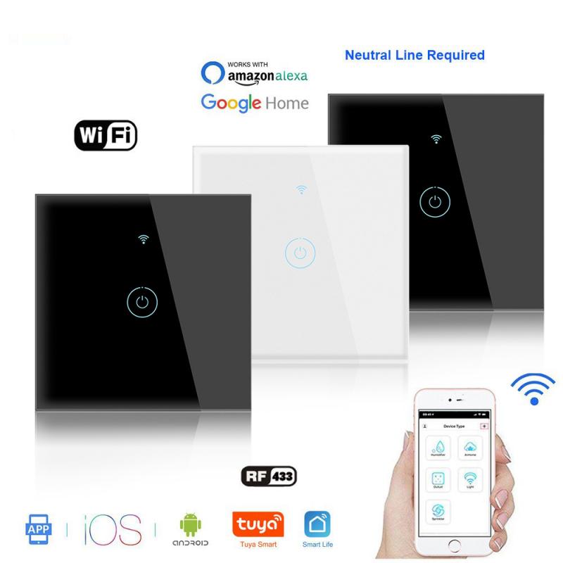 1/2/3 WiFi Smart Touch Switch Smart Life Voice Control 110-250V Home Wall Button For Alexa Google Home Assistant Smart Life APP