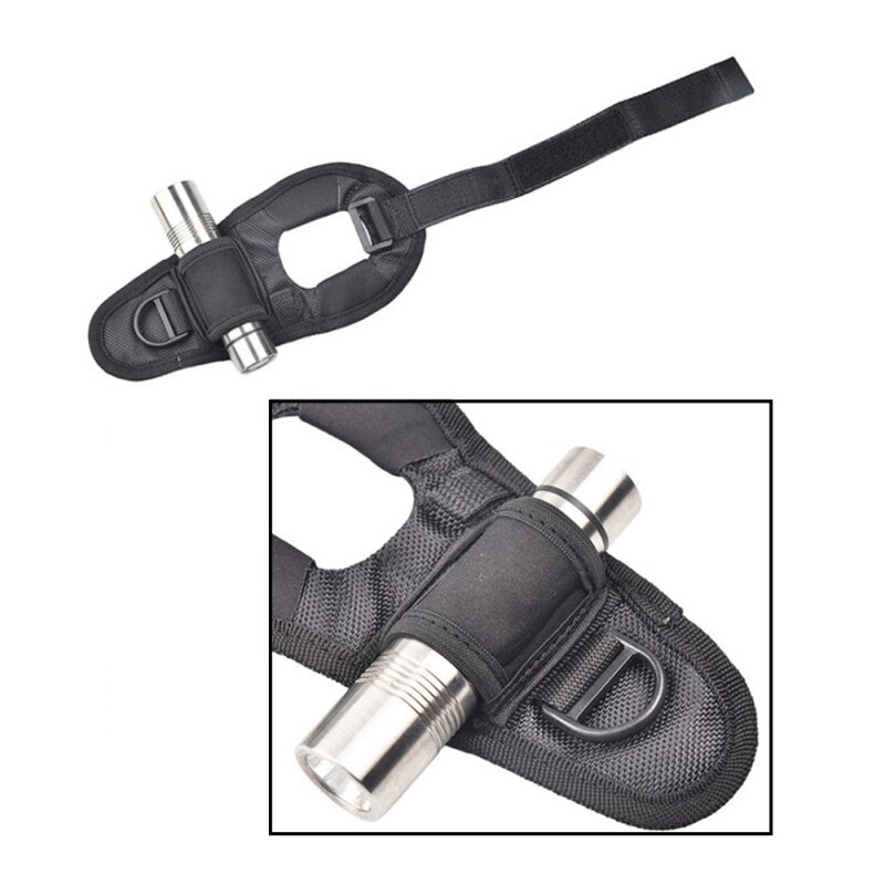 Underwater Scuba Diving Dive LED Torch Flashlight Holder Hand Arm Mount Wrist Strap Glove