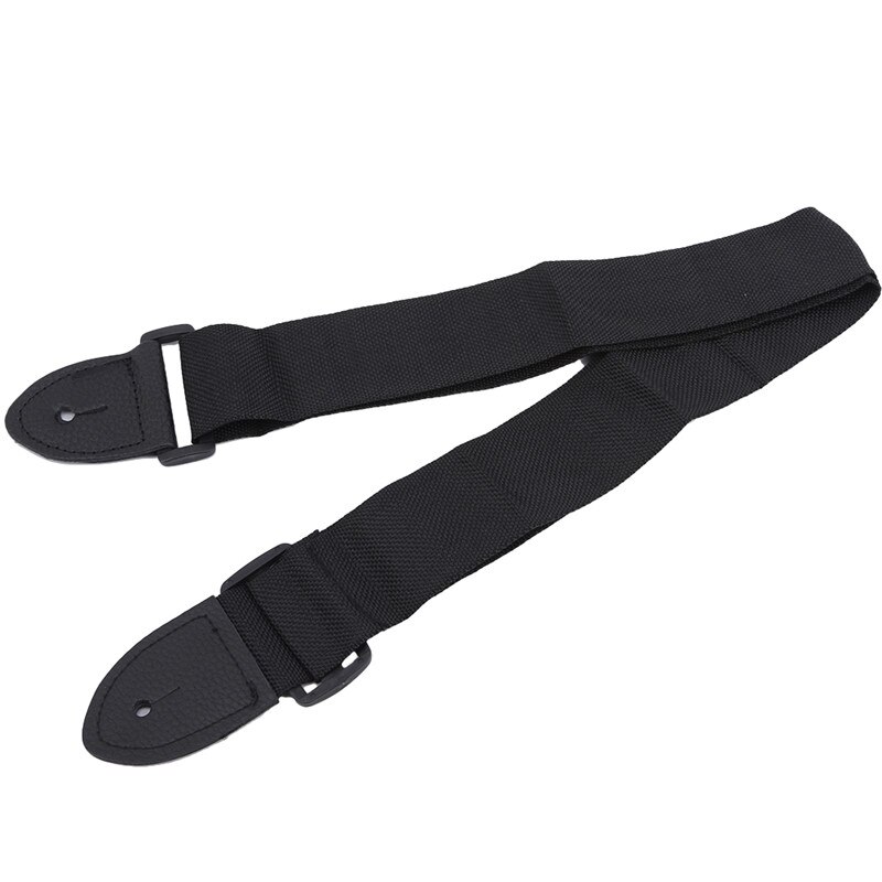 Guitar Strap Leather Head Adjustable Shoulder Strap For Guitar Electric Guitar Bass Guitar Parts Accessories Black