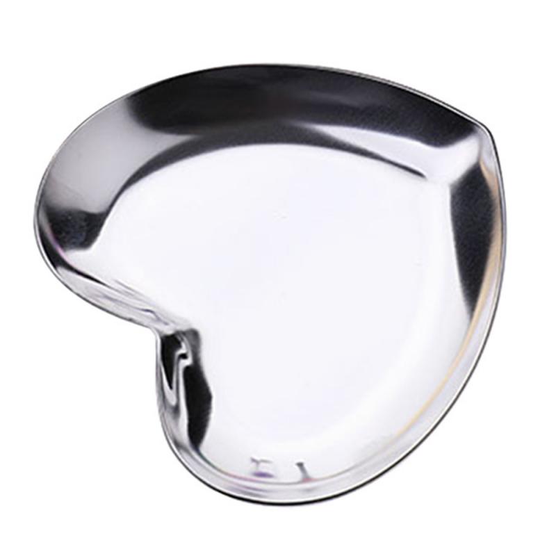 Home decoration ornaments fruit tray Home decoration stainless steel heart-shaped storage tray heart-shaped metal jewelry tray: 01