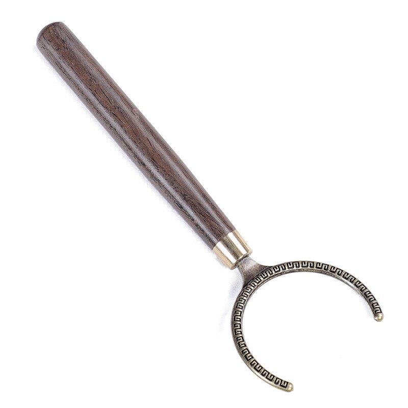 Chinese Kung Fu Tea Accessories Set Tea Ceremony Tools Wood Clip Needle Spoon Cutter Retro Ceramic Canister Teaware Utensils: Cup Fork