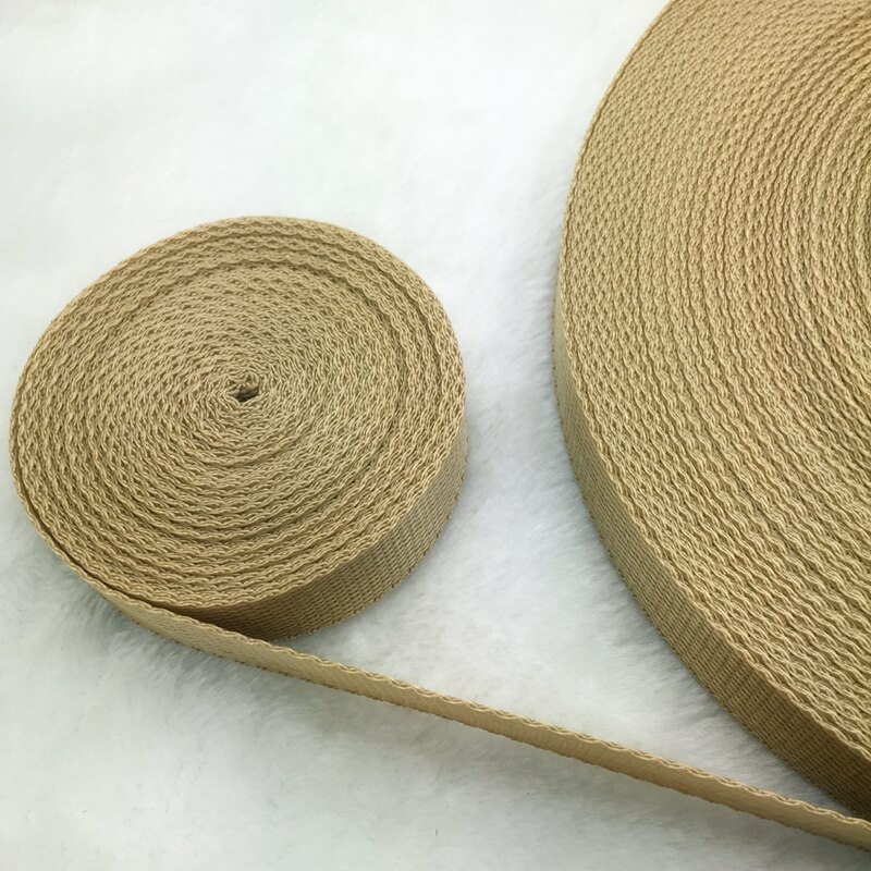 Correa de cinta de nailon para manualidades, 2 yardas/lote, 25mm, para mochila, bolsas de flejado, accesorios para perros: Khaki