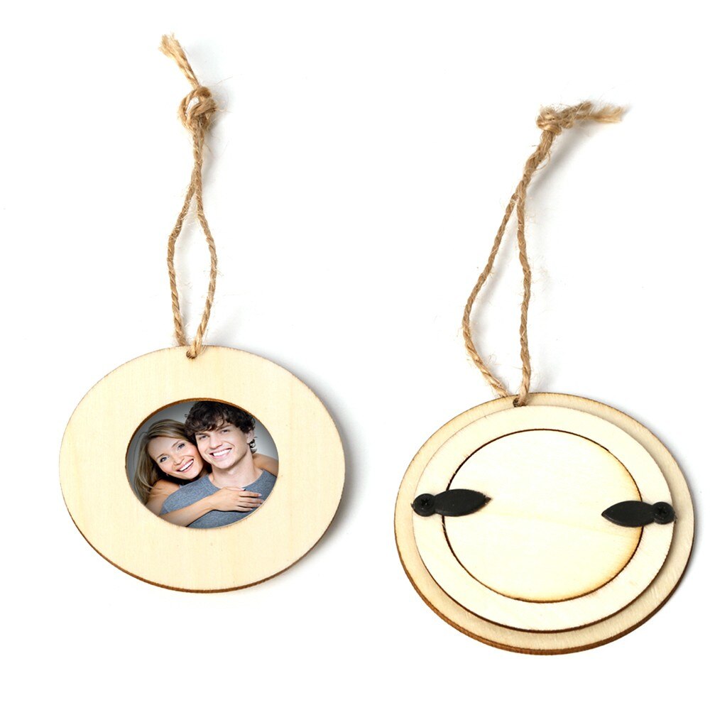 10pc cadre Photo Photo bricolage artisanat en bois avec corde suspendue décoration 1 ensemble * cadre en bois 1 ensemble * cordes bois robuste
