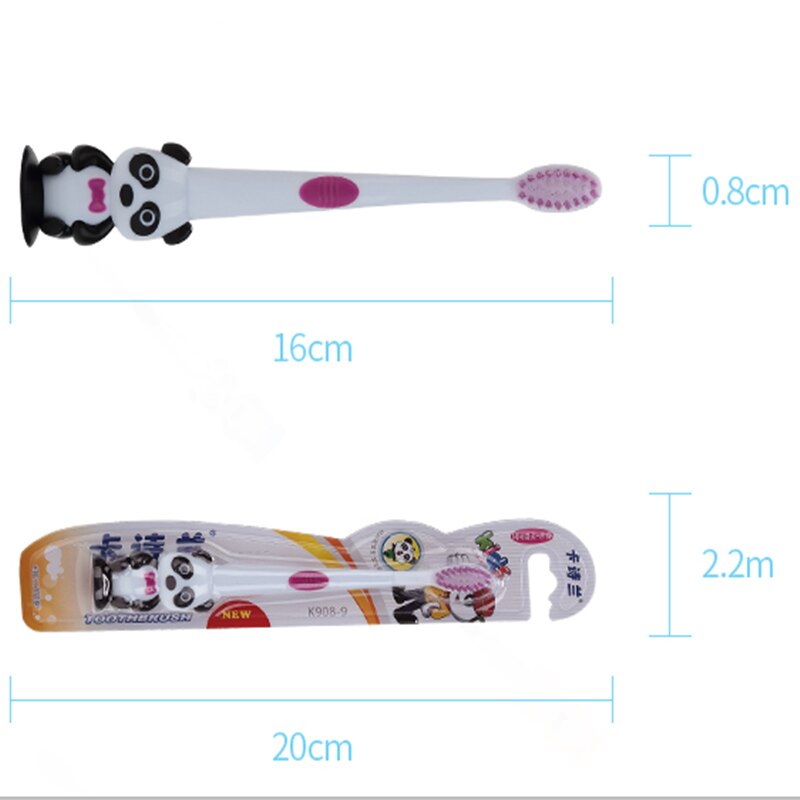 1 Pcs Kinderen Cartoon Panda Zachte Tandenborstel Baby Tandenborstel Kids Training Tanden Borstel Zorg Voor 3-12 jaar Oud