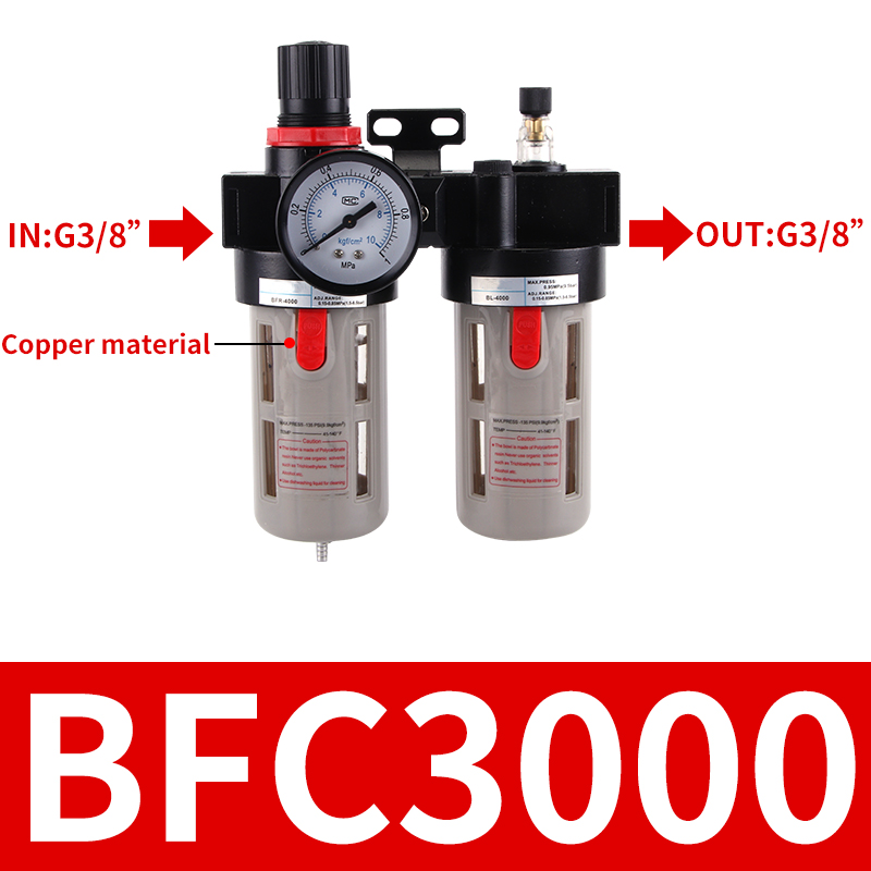 AFC2000 BFC2000 BFC3000 BFC4000 Pneumatischer Filterregler Luftöler Kombination Ölabscheider Wasserabscheider: Grasgrün