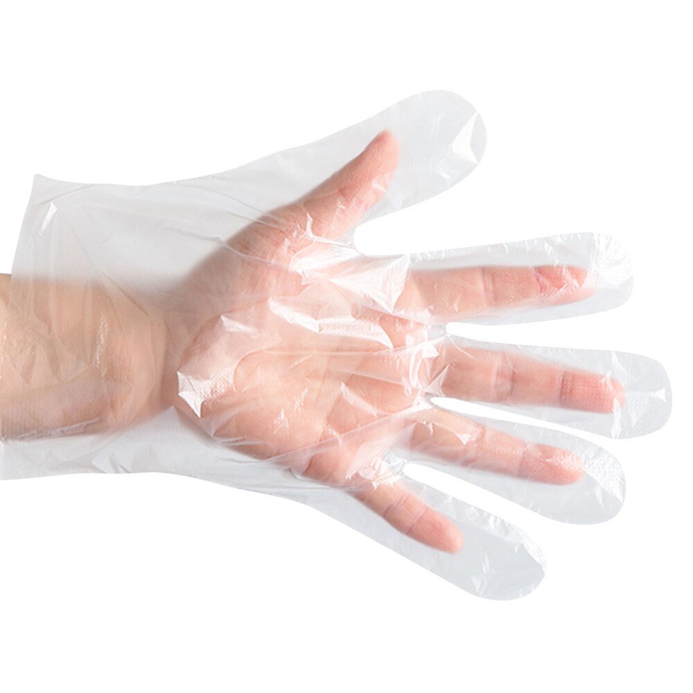 500pcs Plastic Clear Disposable Gloves Food Cleaning Hygienic Safety Gloves Disposable Plastic Gloves