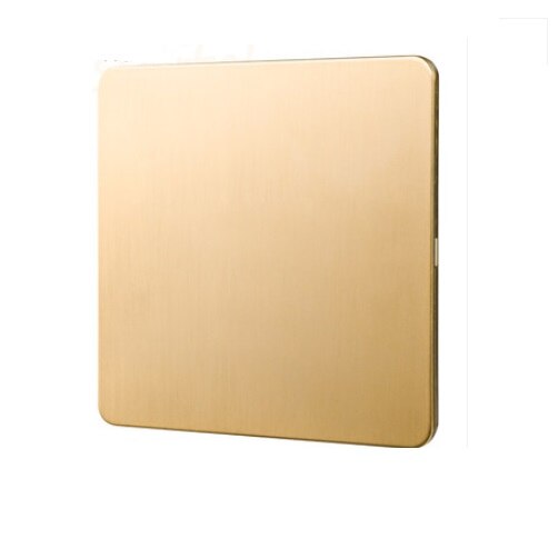 86MM Solid Brushed Brass Panel Wall Toggle Switch Brass Knob Retro Vintage Phone Fan Internet TV SCREW: BLANK